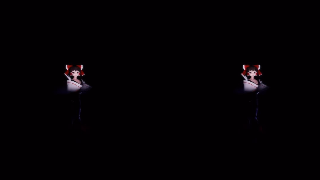 ⁣[VR-180] Reimu Strips in the Dark - LUVORATORRRRRY!