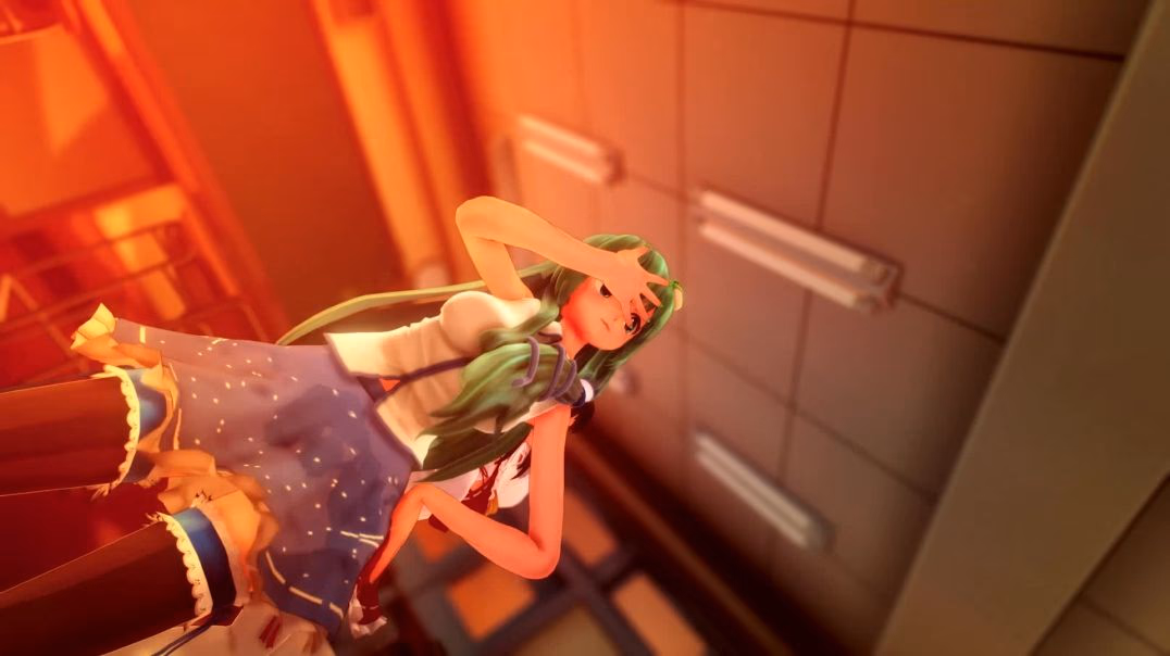 Sanae & Reimu Classroom Photoshoot (Sexdance Remake) - Persecution Complex Cellphone Girl / 被害妄想