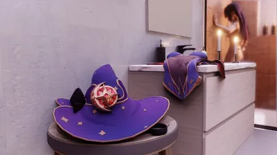 [ViciNeko] Mona Bathroom Dildo Play (Genshin Impact) [Animation]