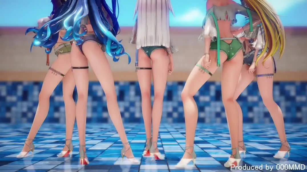 リ〇・ヘ〇エ〇タ、夜〇れ〇、天〇こ〇ろ、竜〇尊、星〇さ〇 で KARA - STEP [Iwara]